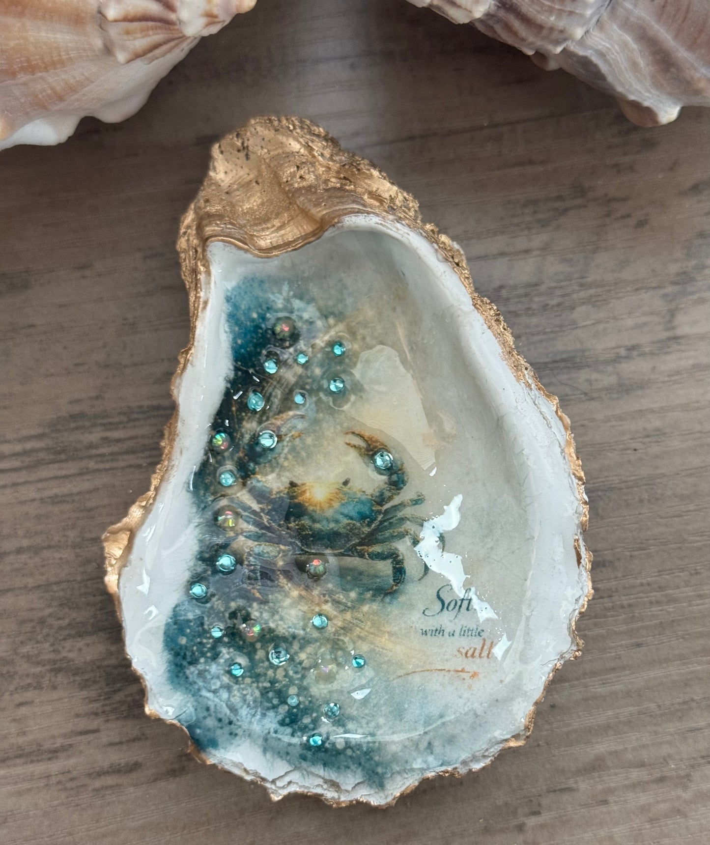 Jeweled Tides Oyster Shell