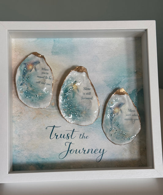 Trust the Journey Coastal Shadow Box