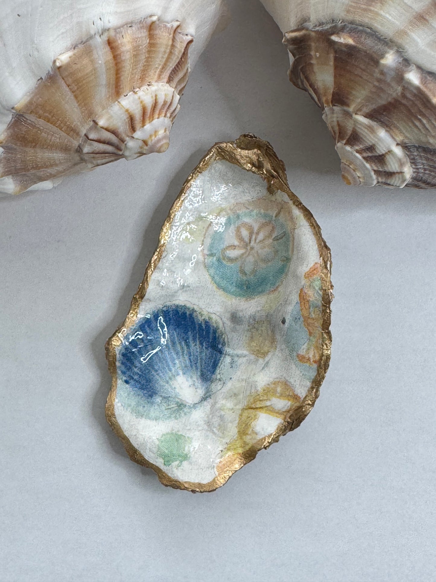 Decoupage Oyster Shell