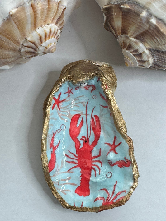 Decoupage Oyster Shell