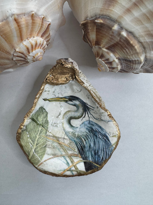 Decoupage Oyster Shell