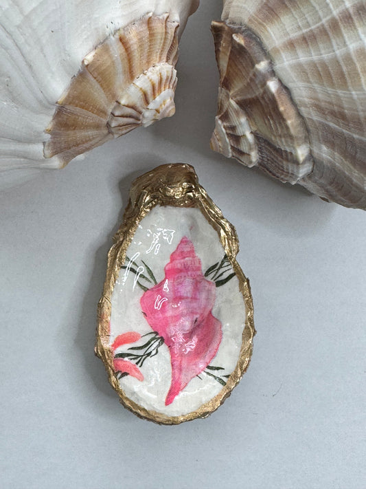 Decoupage Oyster Shell