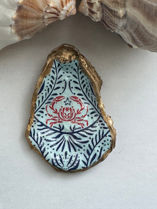 Decoupage Oyster Shell