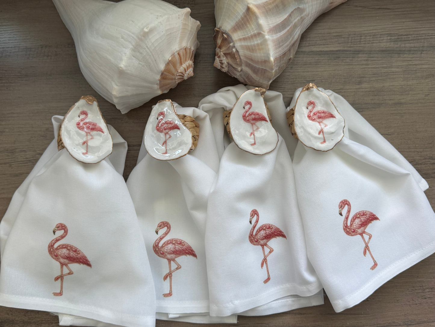 Coastal Luxe Flamingo Napkin Rings