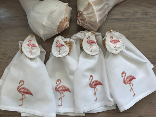 Coastal Luxe Flamingo Napkin Rings