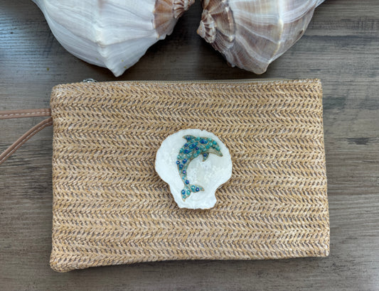 Coastal Clutch Luxe Dolphin