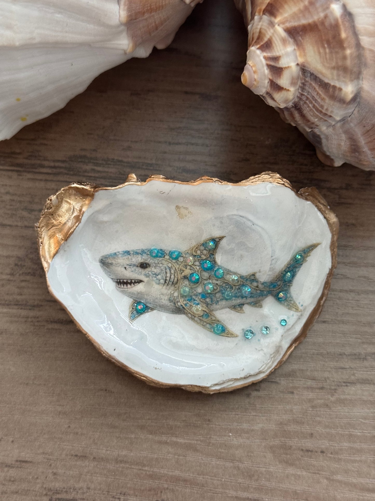 Jeweled Tides Oyster Shell