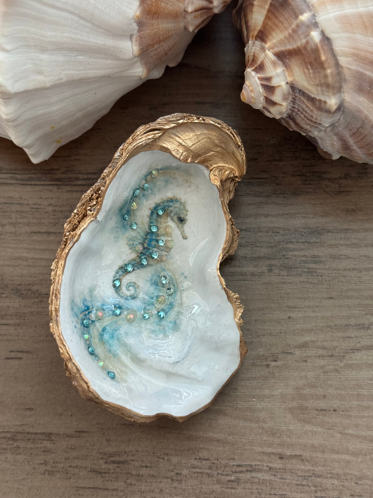 Jeweled Tides Oyster Shell