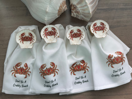 Don't Be a Crabby Beach Coastal Entertaining Set – Red Jeweled Crab