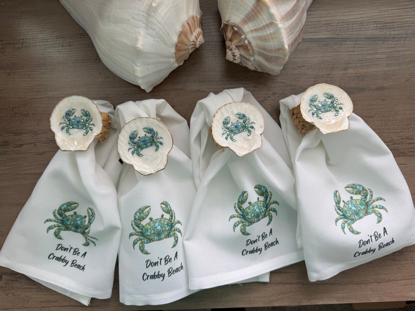 Don't Be a Crabby Beach Coastal Entertaining Set – Blue Jeweled Crab