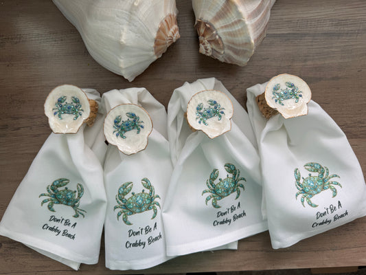 Don't Be a Crabby Beach Coastal Entertaining Set – Blue Jeweled Crab