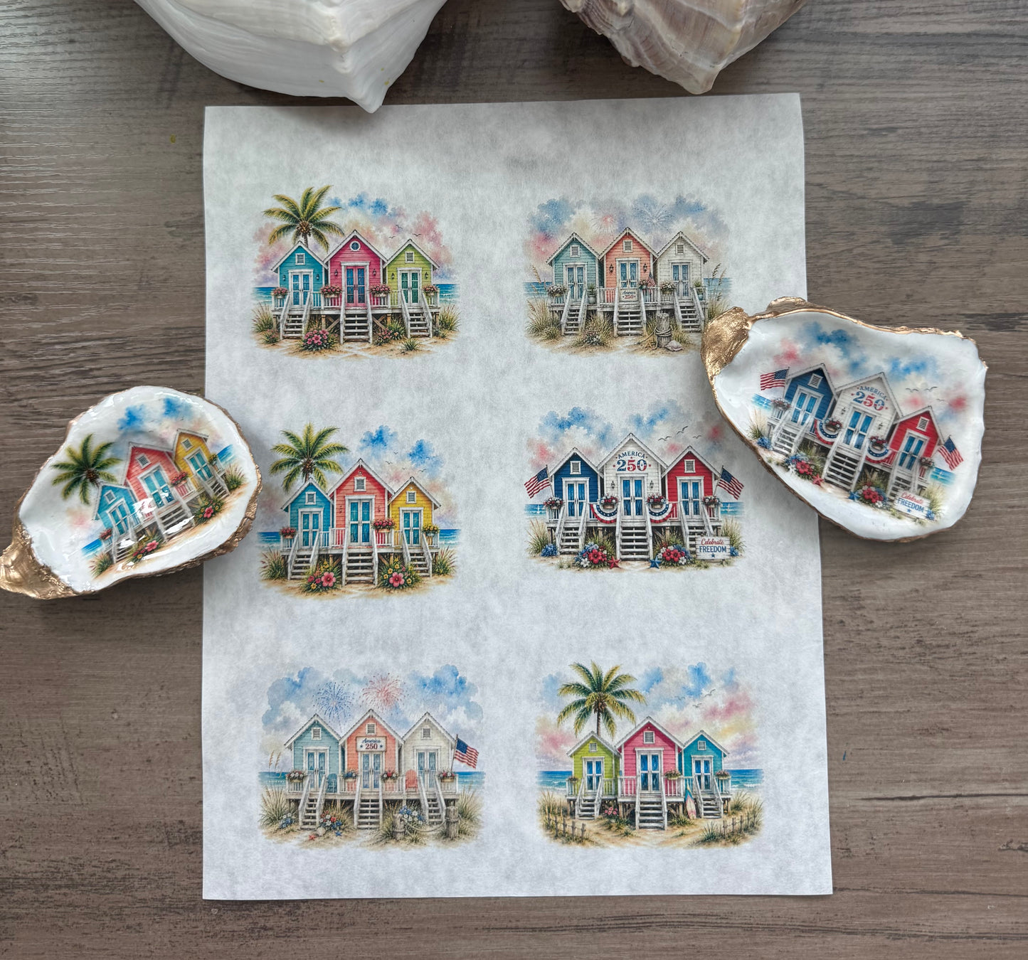 Coastal Americana Beach Houses Rice Paper