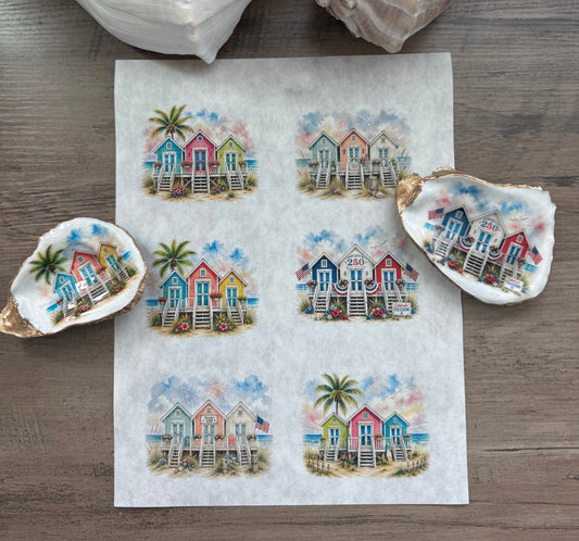 Coastal Americana Beach Houses Rice Paper