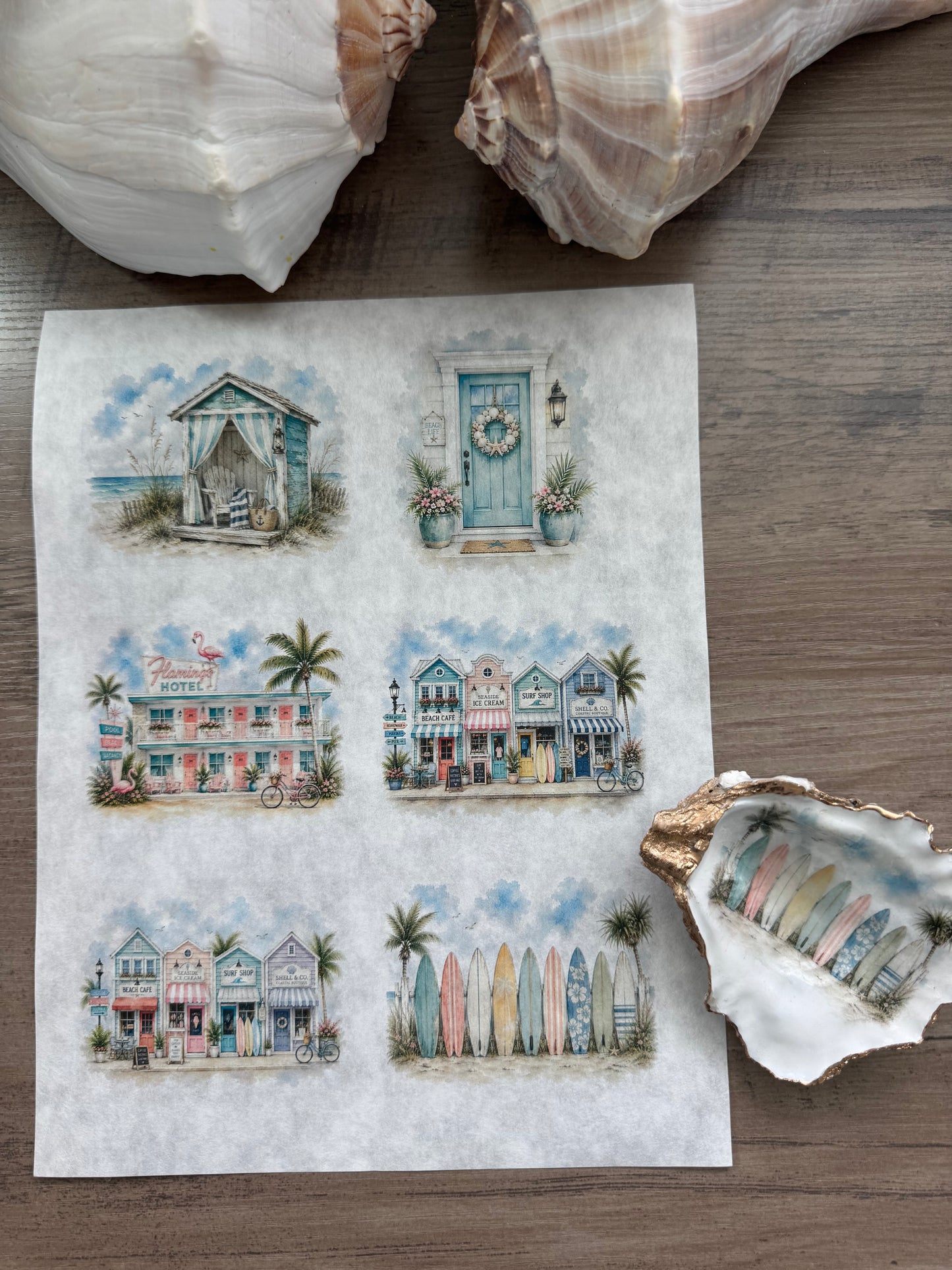 Coastal Getaway Rice Paper