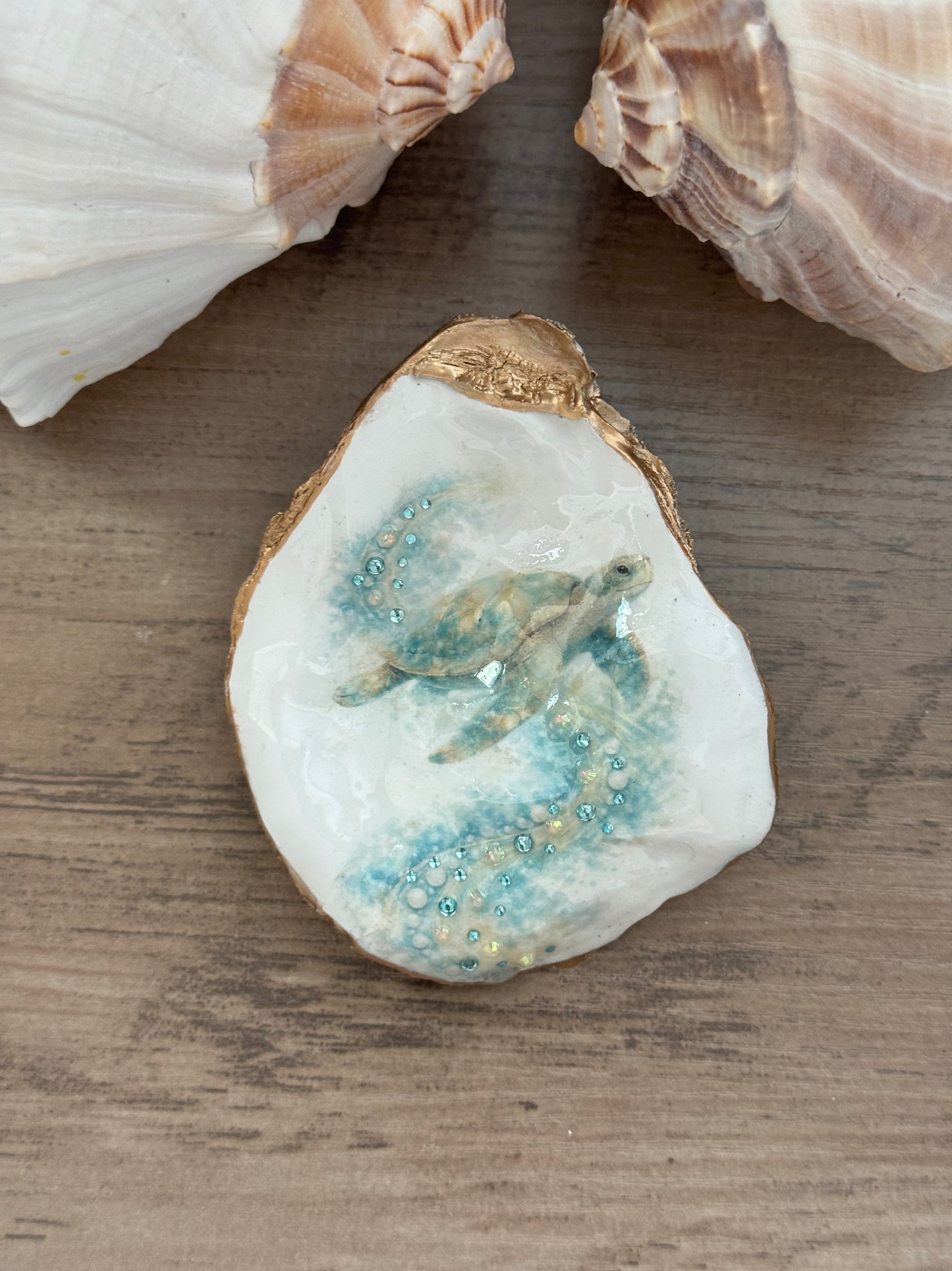 Jeweled Tides Oyster Shell