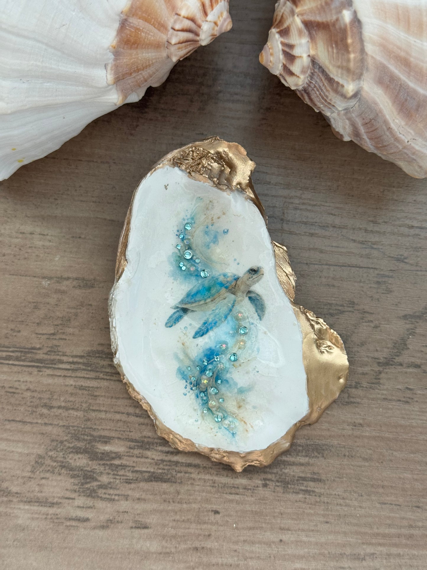 Jeweled Tides Oyster Shell