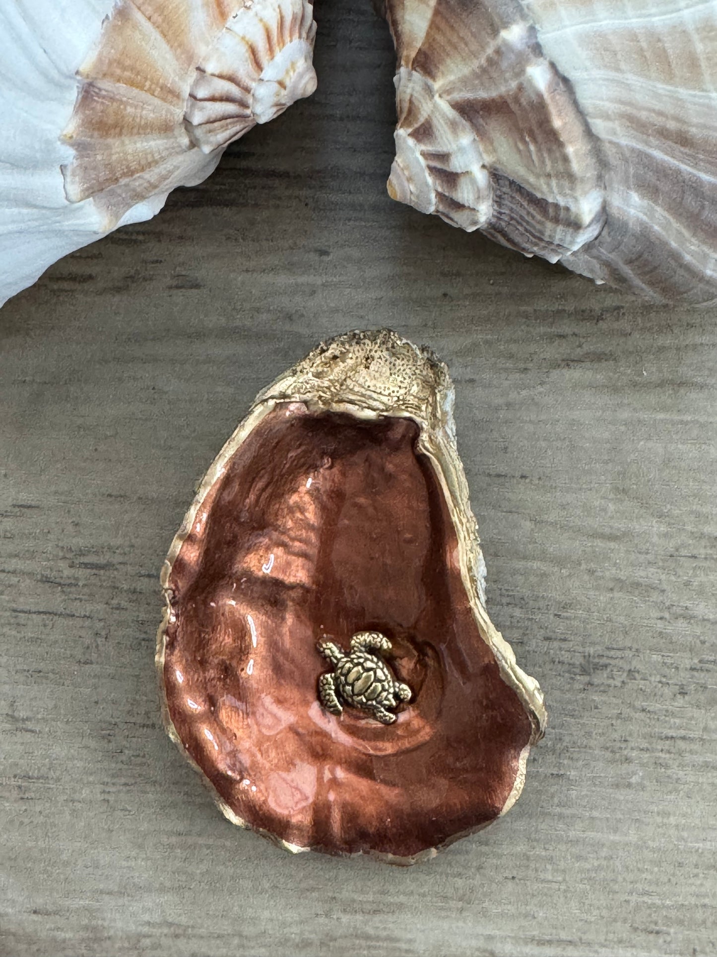 Coastal Fall Oyster Shell Trinket Tray