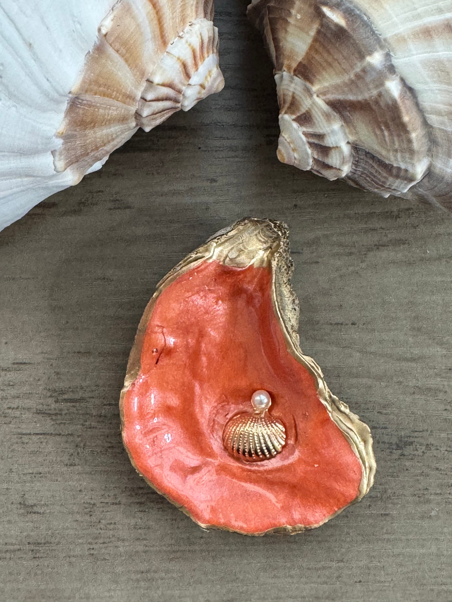 Coastal Fall Oyster Shell Trinket Tray