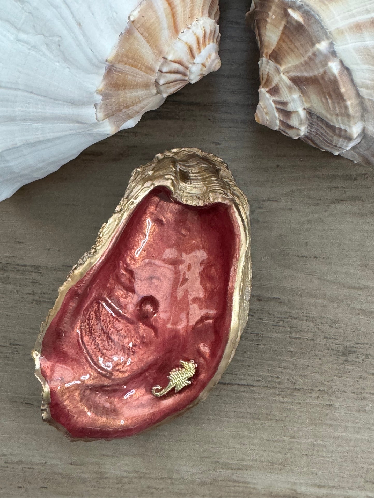 Coastal Fall Oyster Shell Trinket Tray