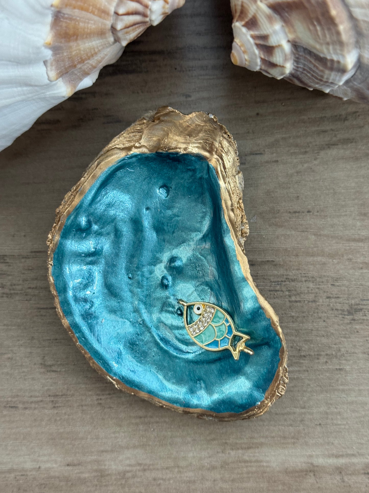 Coastal Fall Oyster Shell Trinket Tray