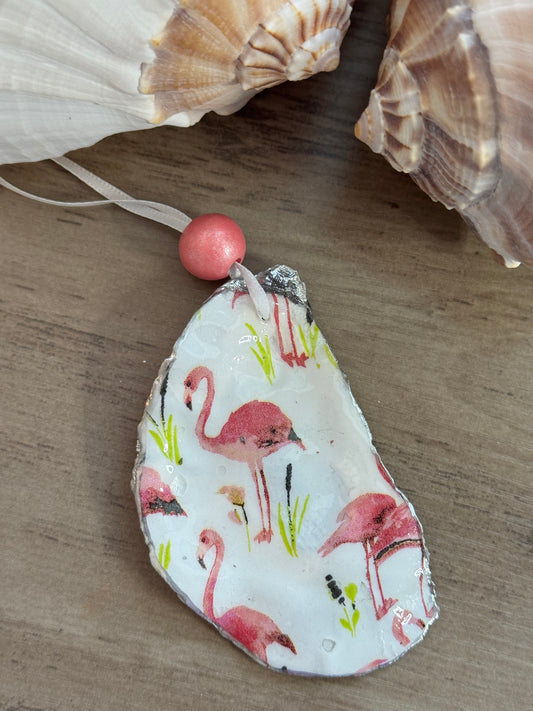 Coastal Christmas Oyster Shell Ornaments