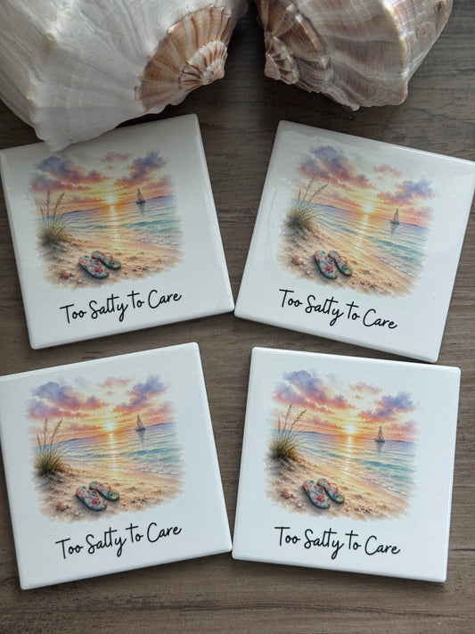 Coastal Attitude Coasters – Set of 4