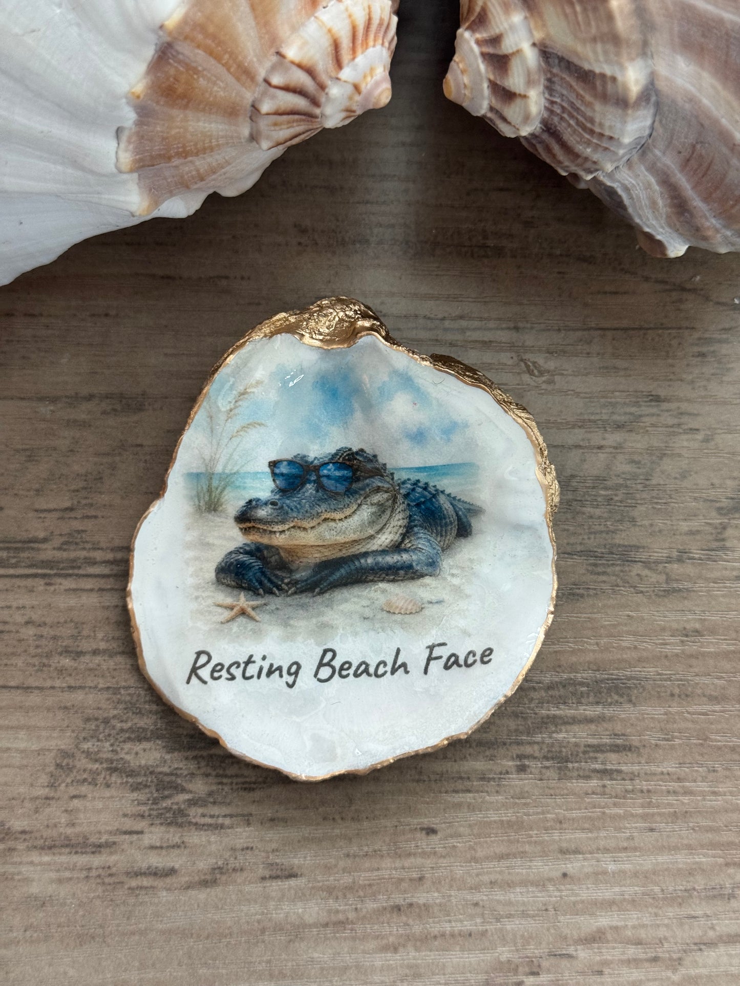 Coastal Attitude Oyster Shell Trinket Dish