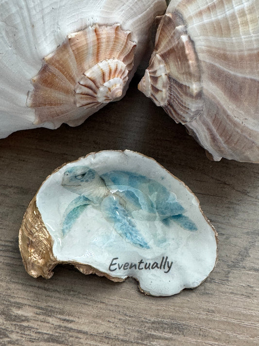 Coastal Attitude Oyster Shell Trinket Dish