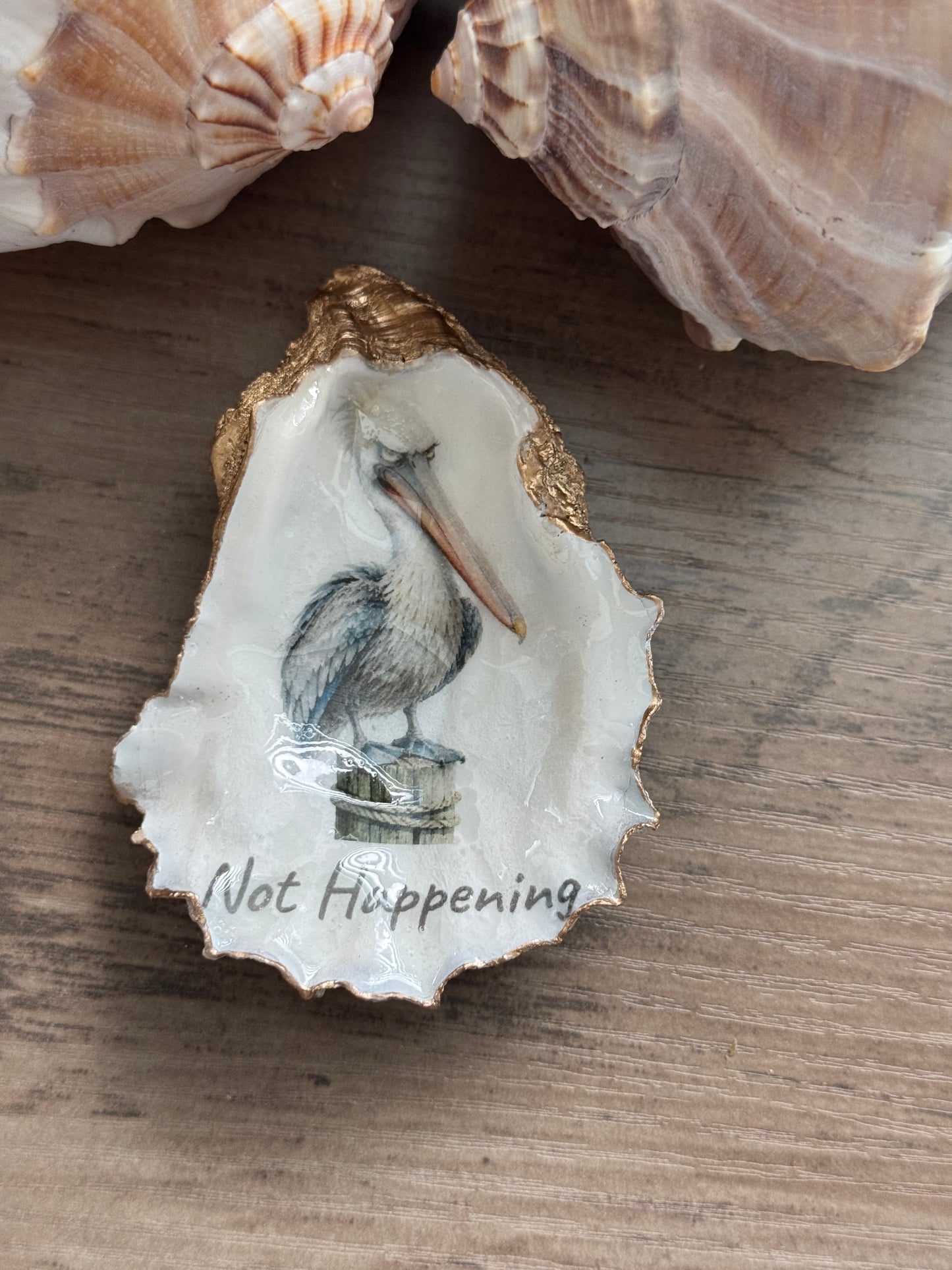 Coastal Attitude Oyster Shell Trinket Dish