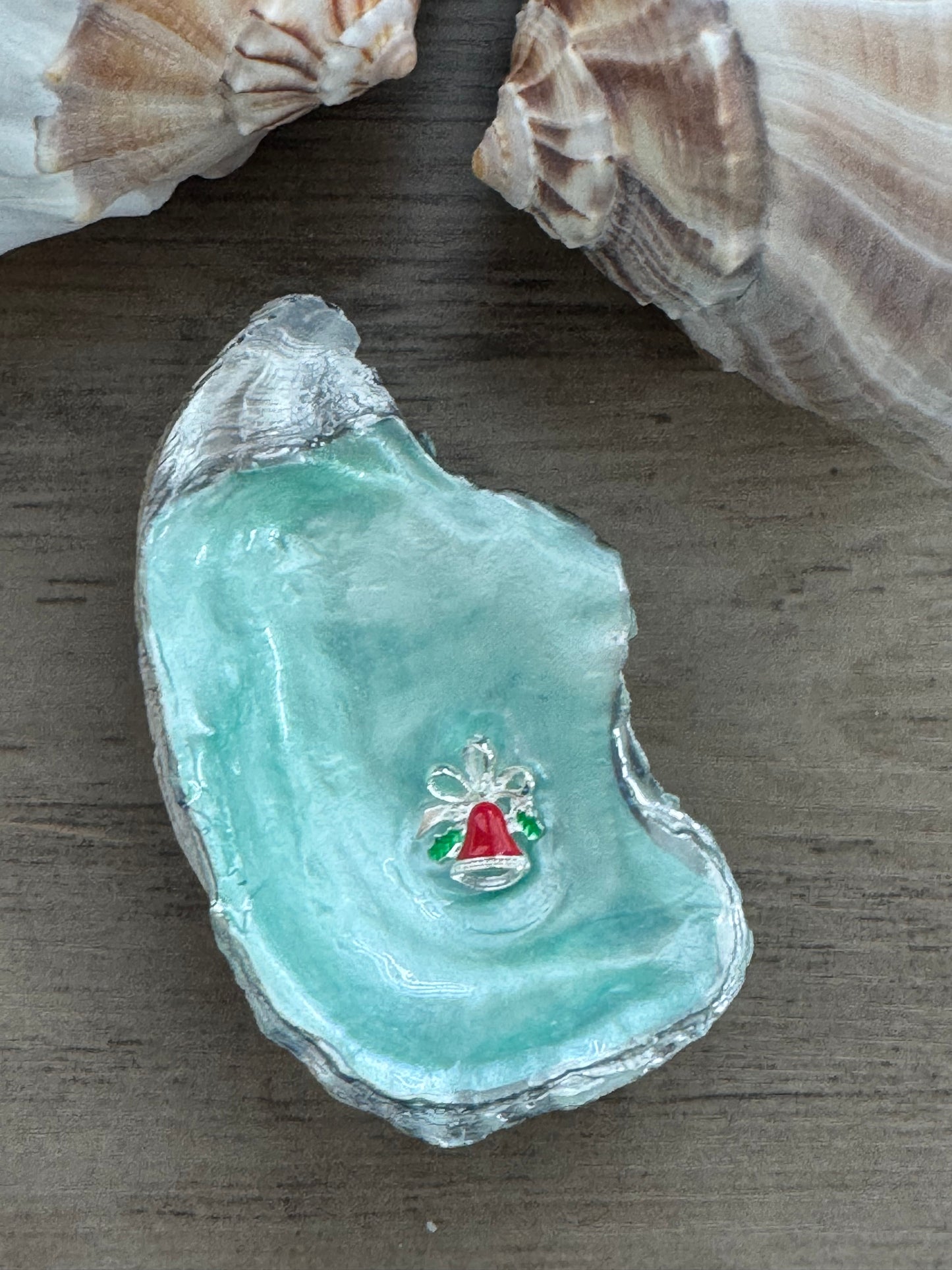 Coastal Christmas Oyster Shell Trinket Tray