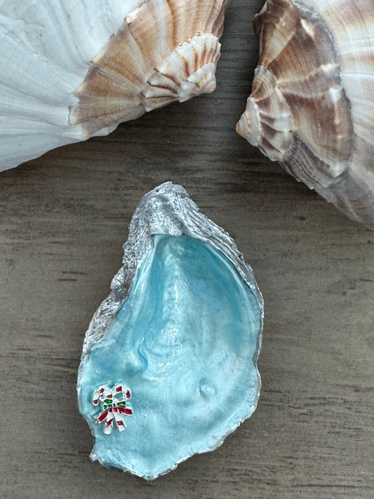 Coastal Christmas Oyster Shell Trinket Tray