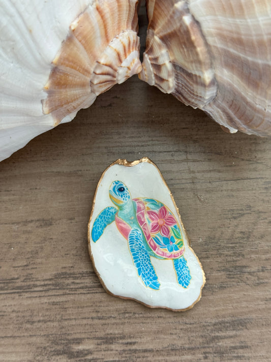 Coastal Shell Art Magnet