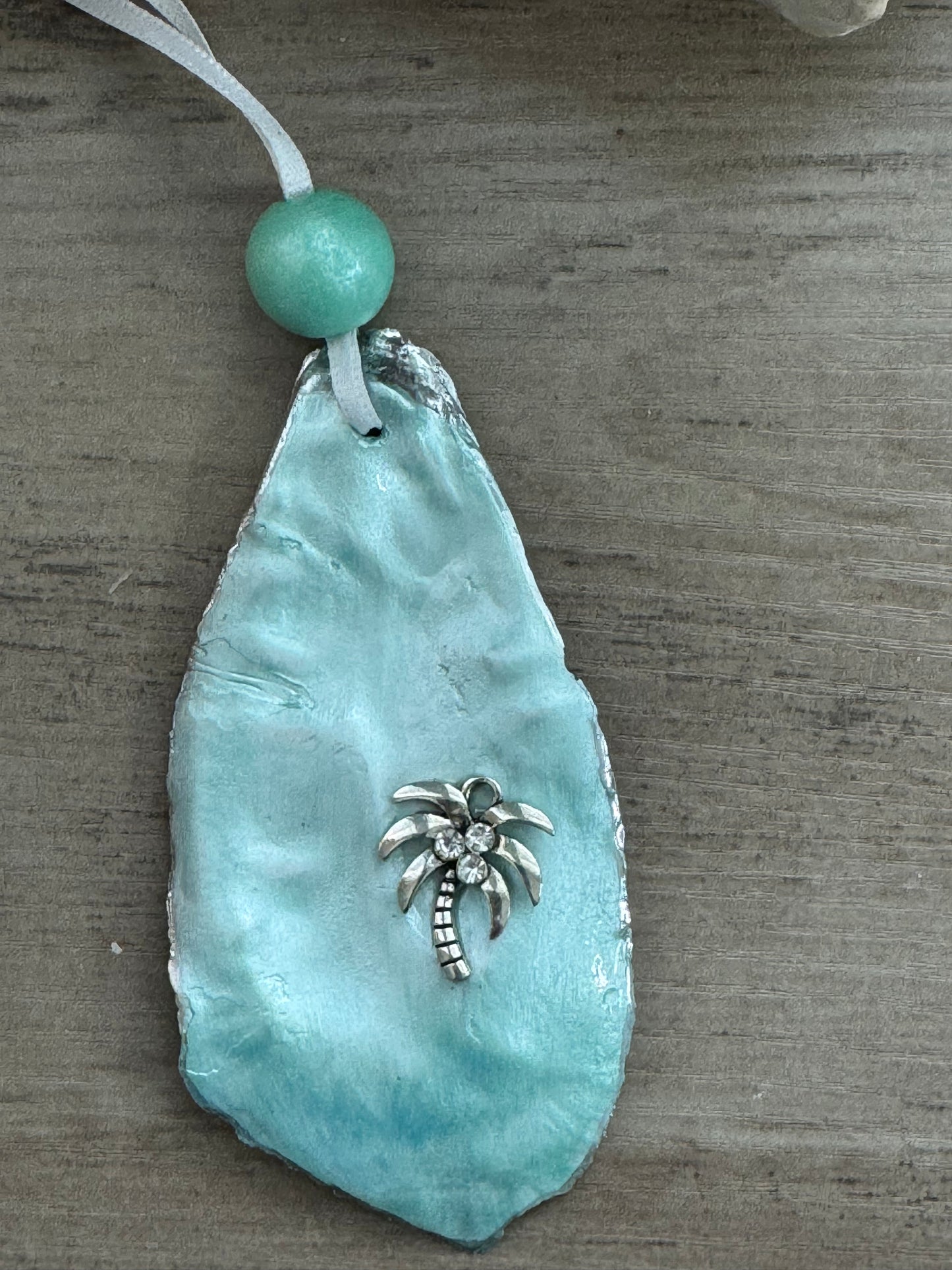 Coastal Christmas Oyster Shell Ornament