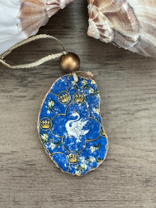 Coastal Christmas Oyster Shell Ornament