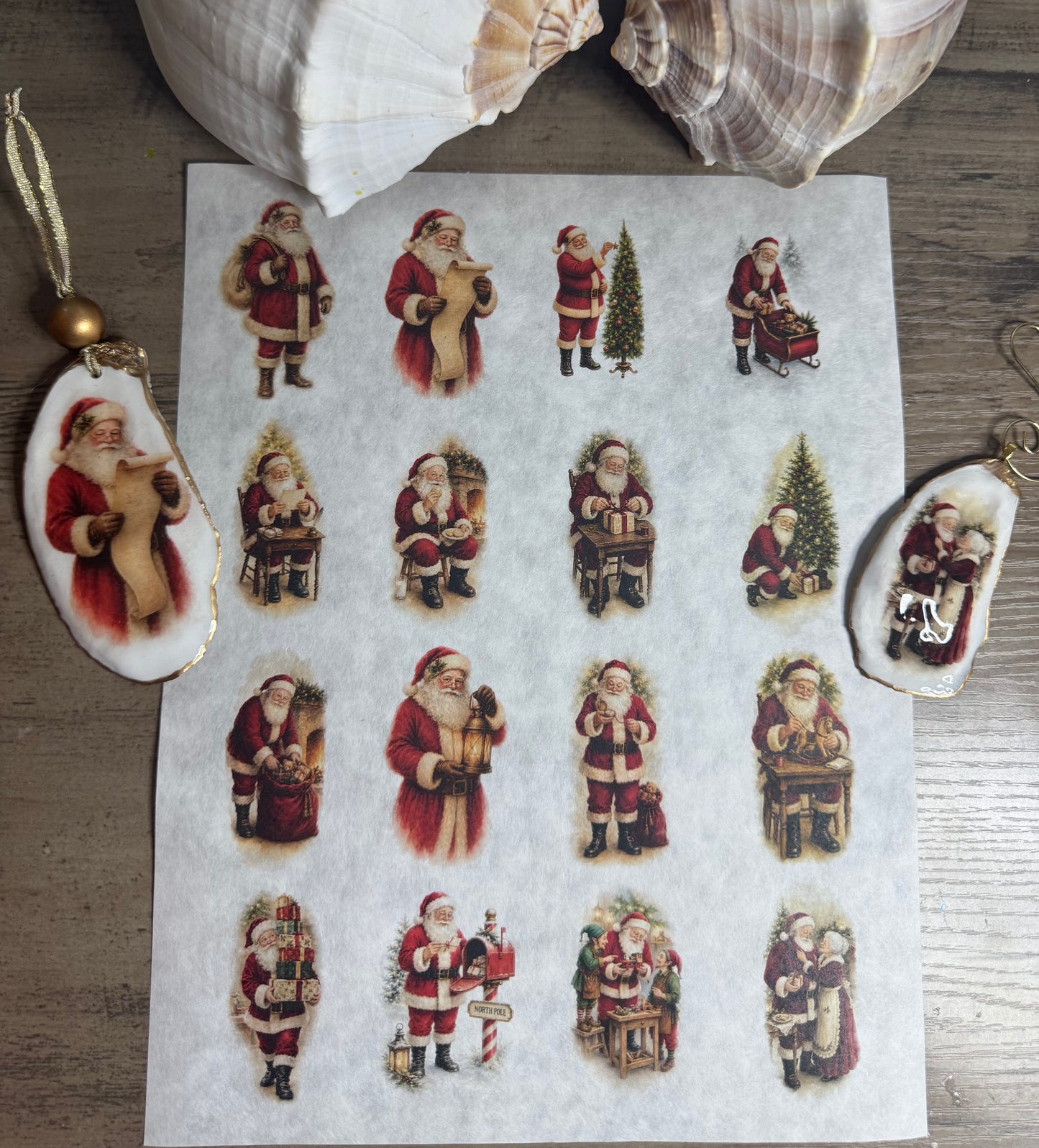 Classic Santa Decoupage Rice Paper