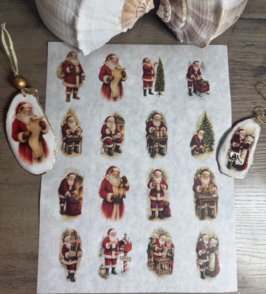 Classic Santa Decoupage Rice Paper