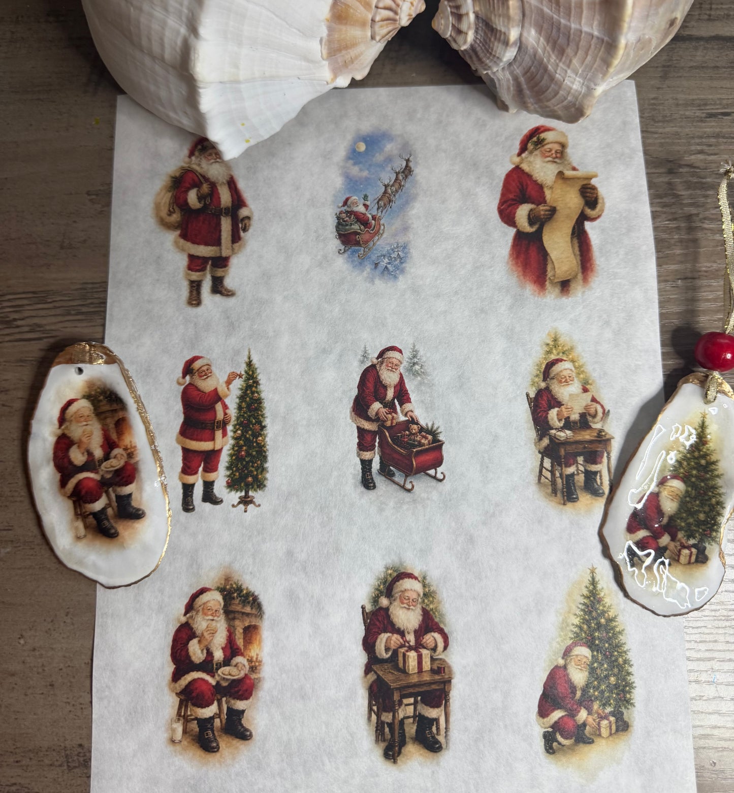 Classic Santa Decoupage Rice Paper