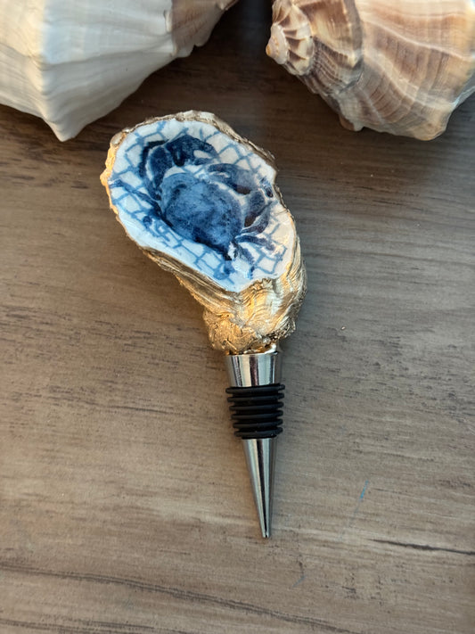 Oyster Shell Wine Bottle Stopper