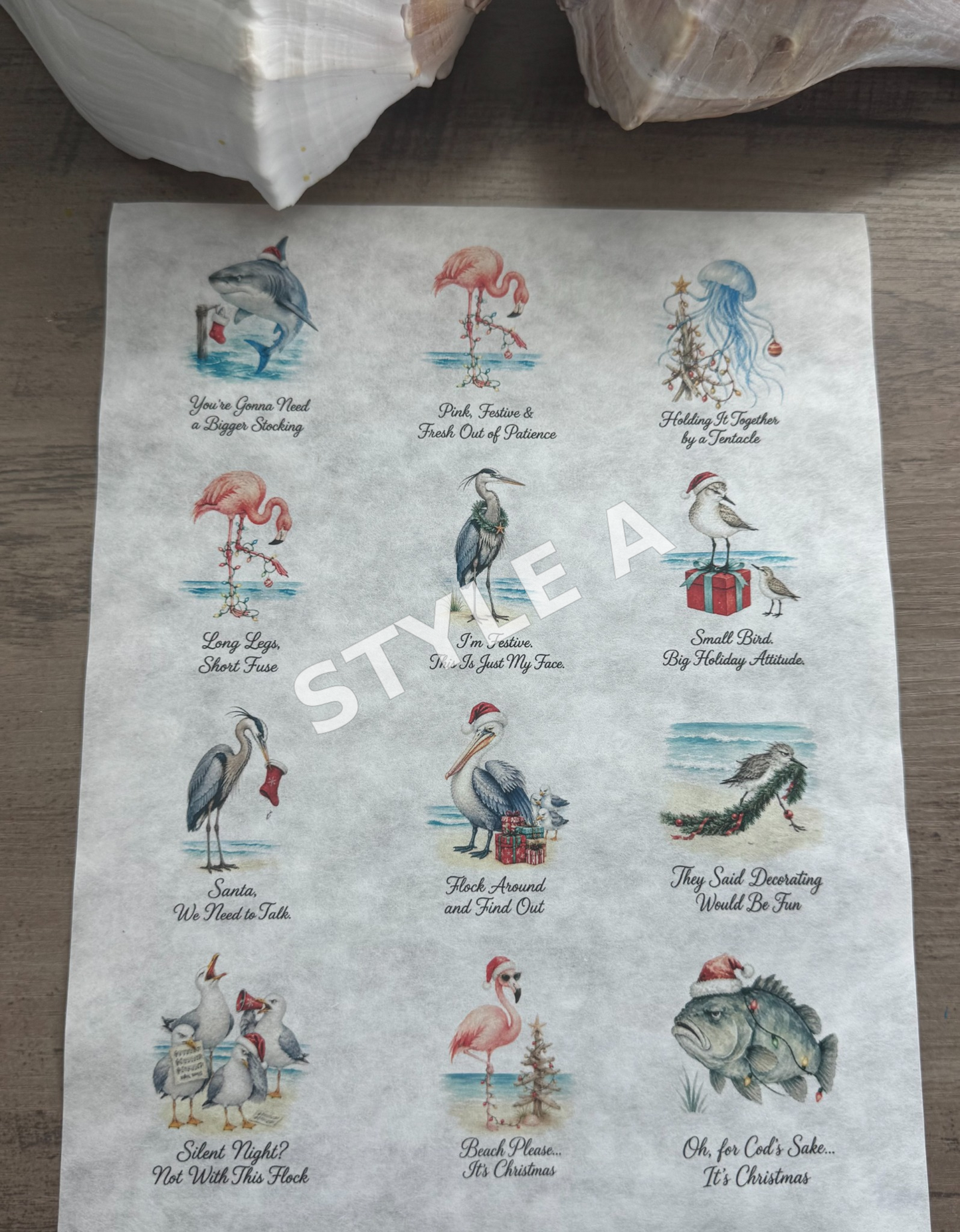 Salty Christmas Part 2 Decoupage Rice Paper
