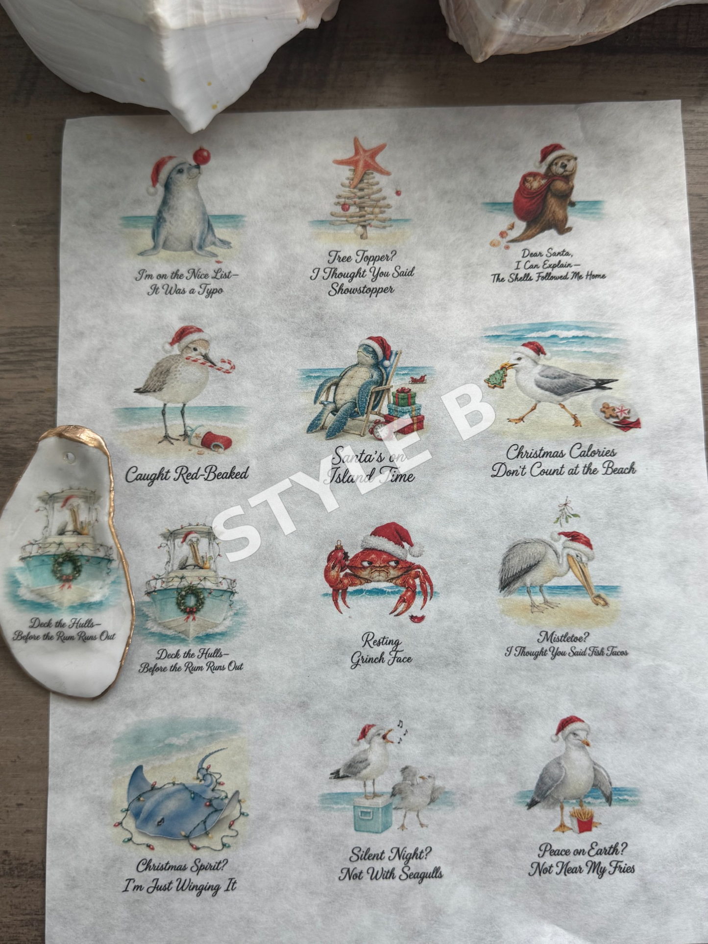 Salty Christmas Part 2 Decoupage Rice Paper