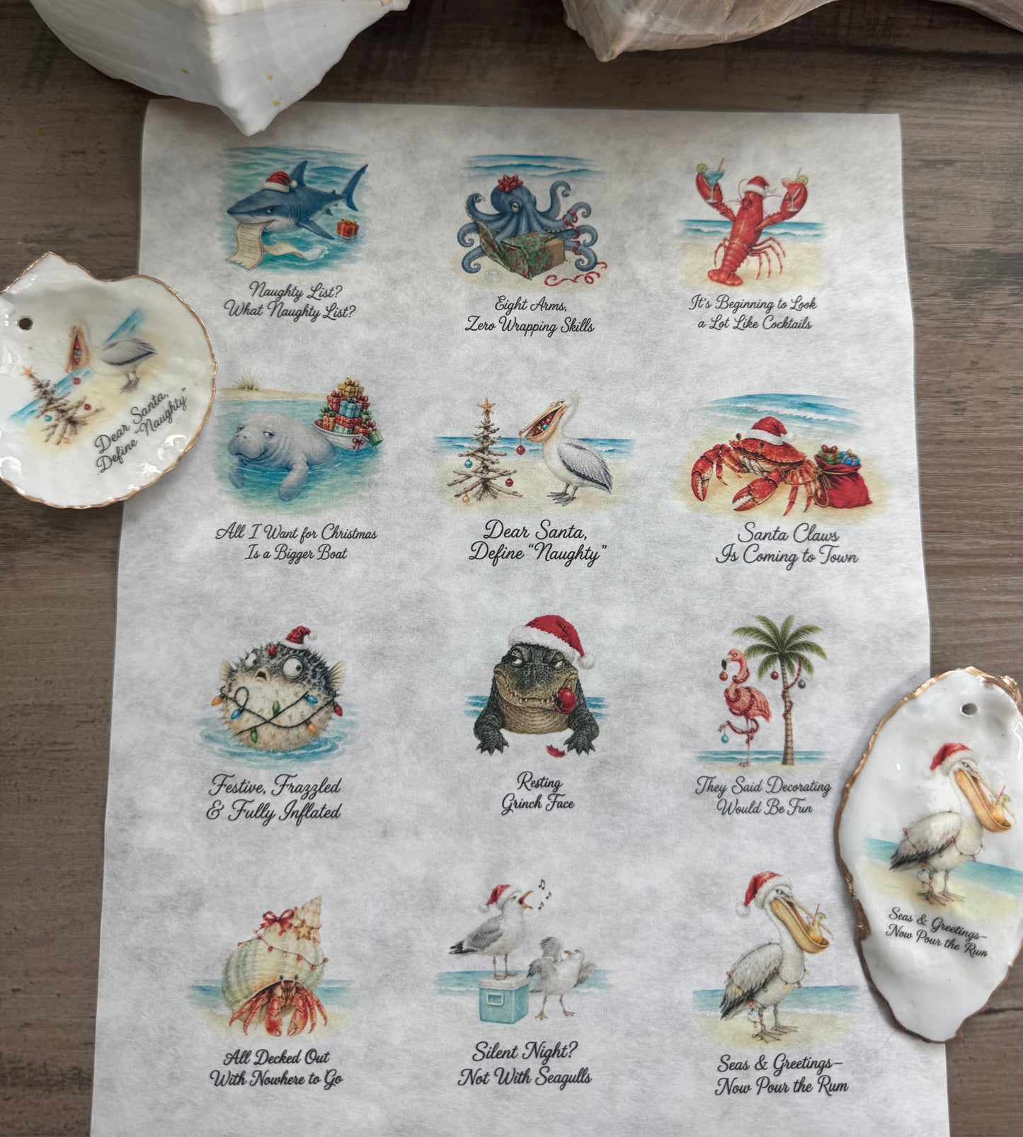 Salty Christmas Part 2 Decoupage Rice Paper