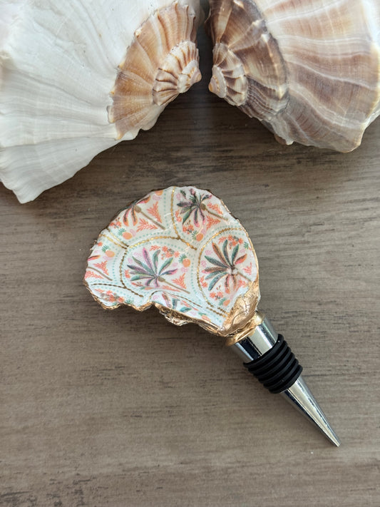 Oyster Shell Wine Bottle Stopper