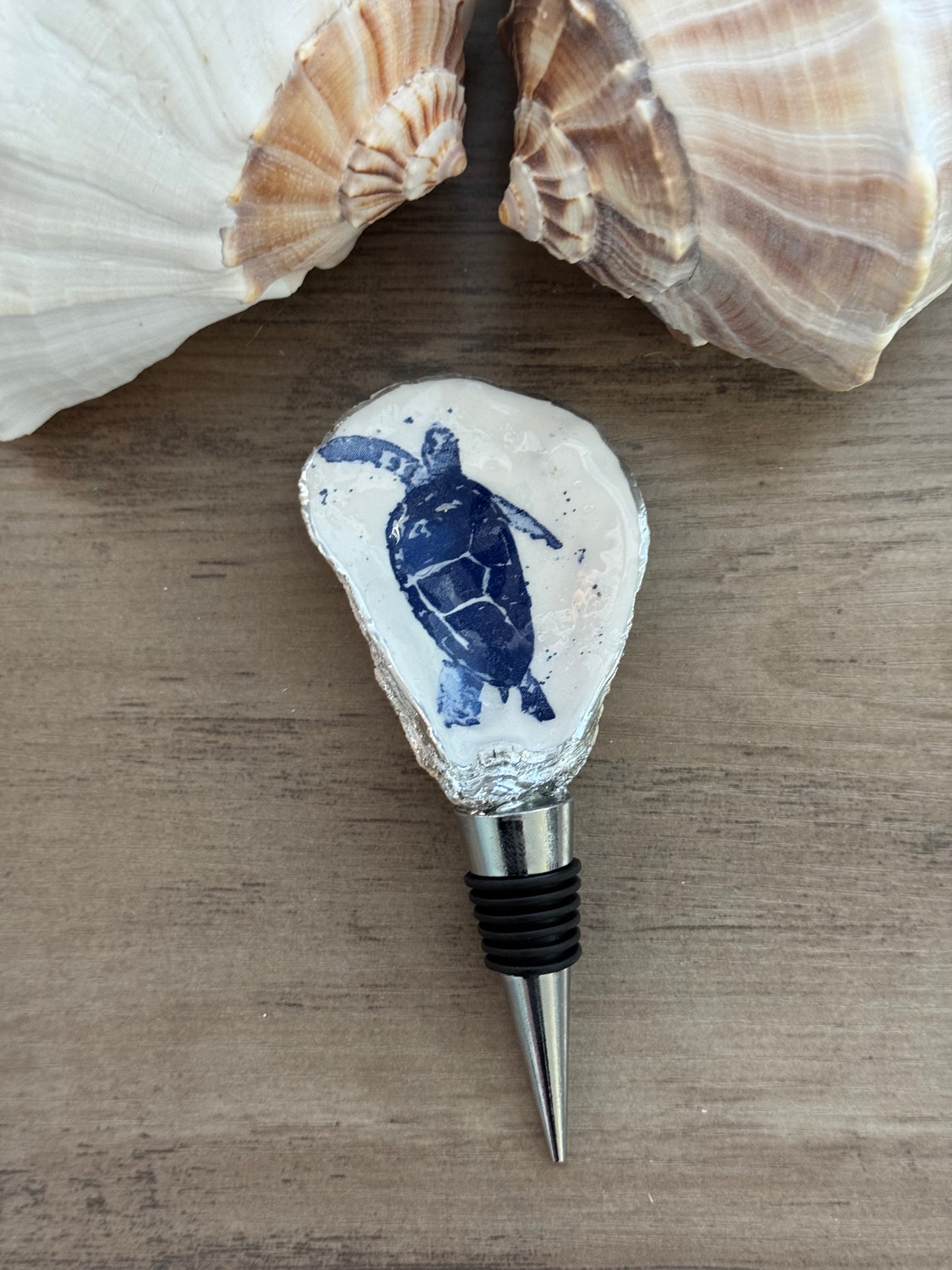 Oyster Shell Wine Bottle Stopper
