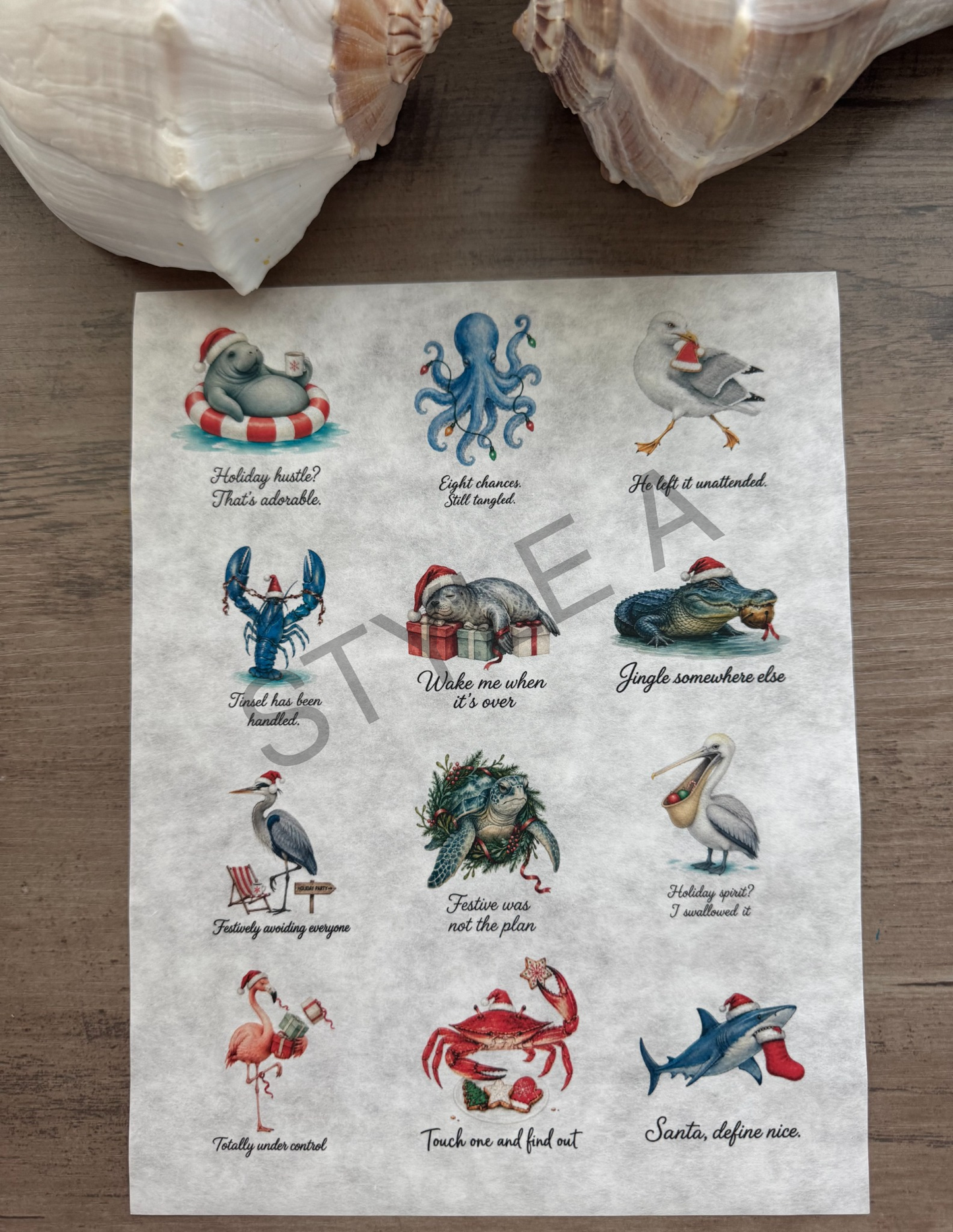 Salty Christmas Part 3 Decoupage Rice Paper