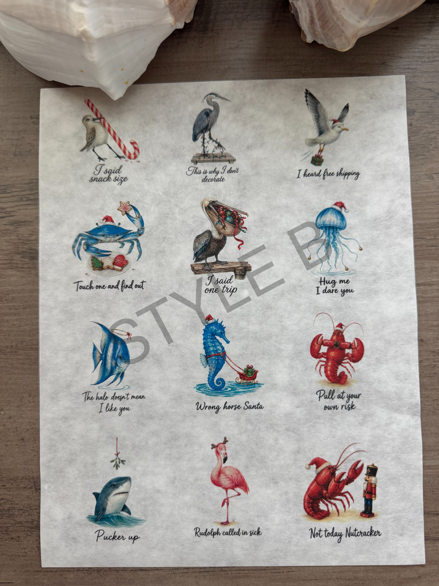 Salty Christmas Part 3 Decoupage Rice Paper