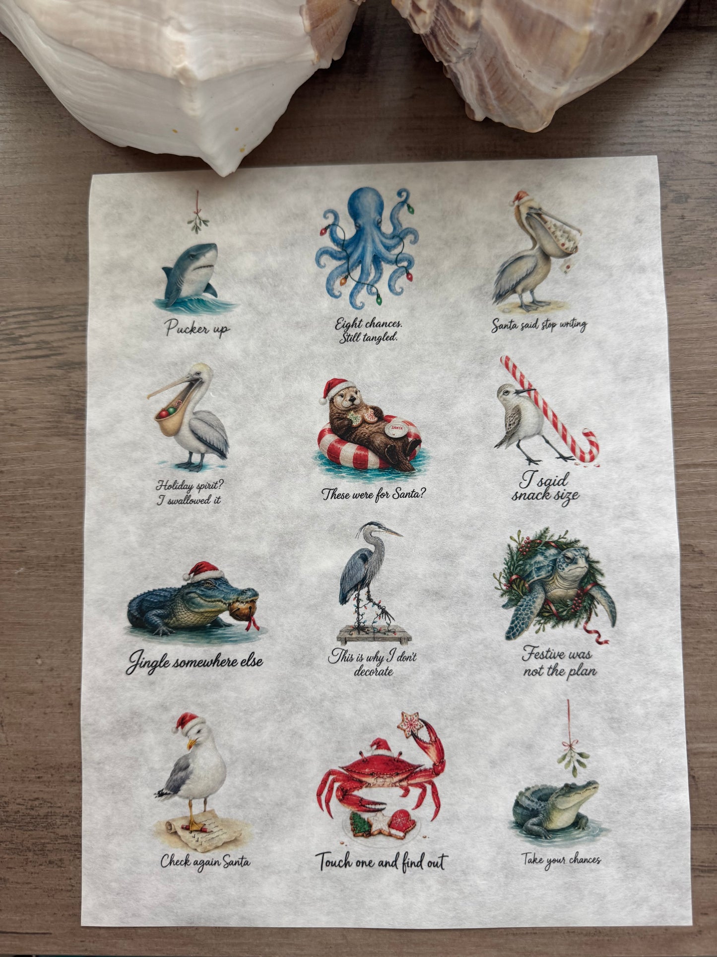 Salty Christmas Part 3 Decoupage Rice Paper