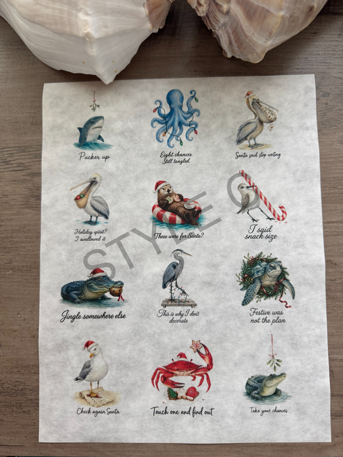Salty Christmas Part 3 Decoupage Rice Paper