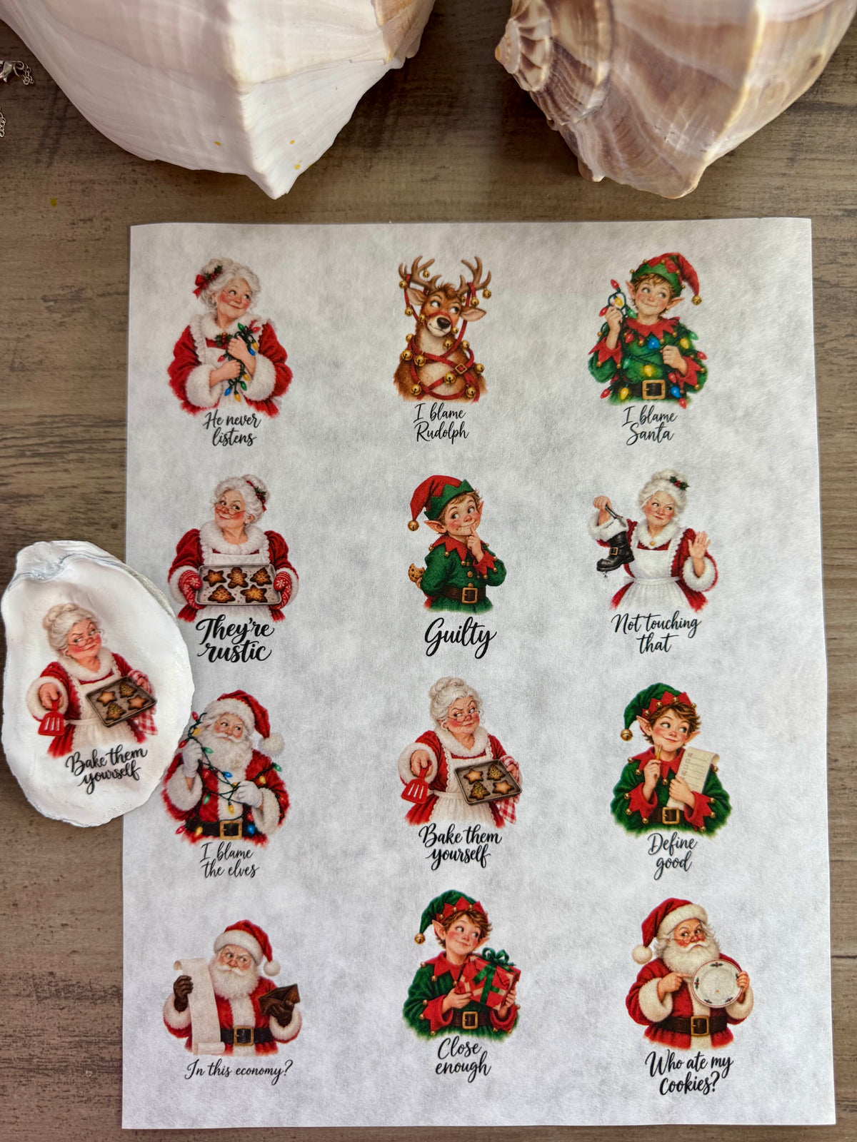 North Pole Attitude Decoupage Rice Paper
