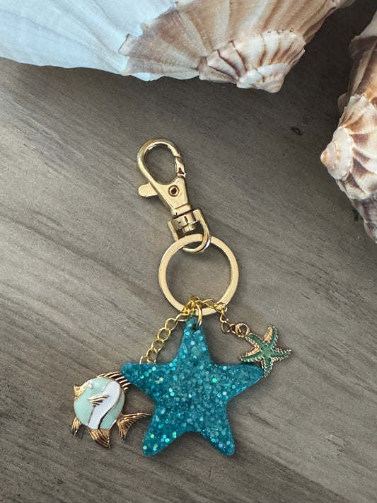Small Blue Star Purse/Bag Charm