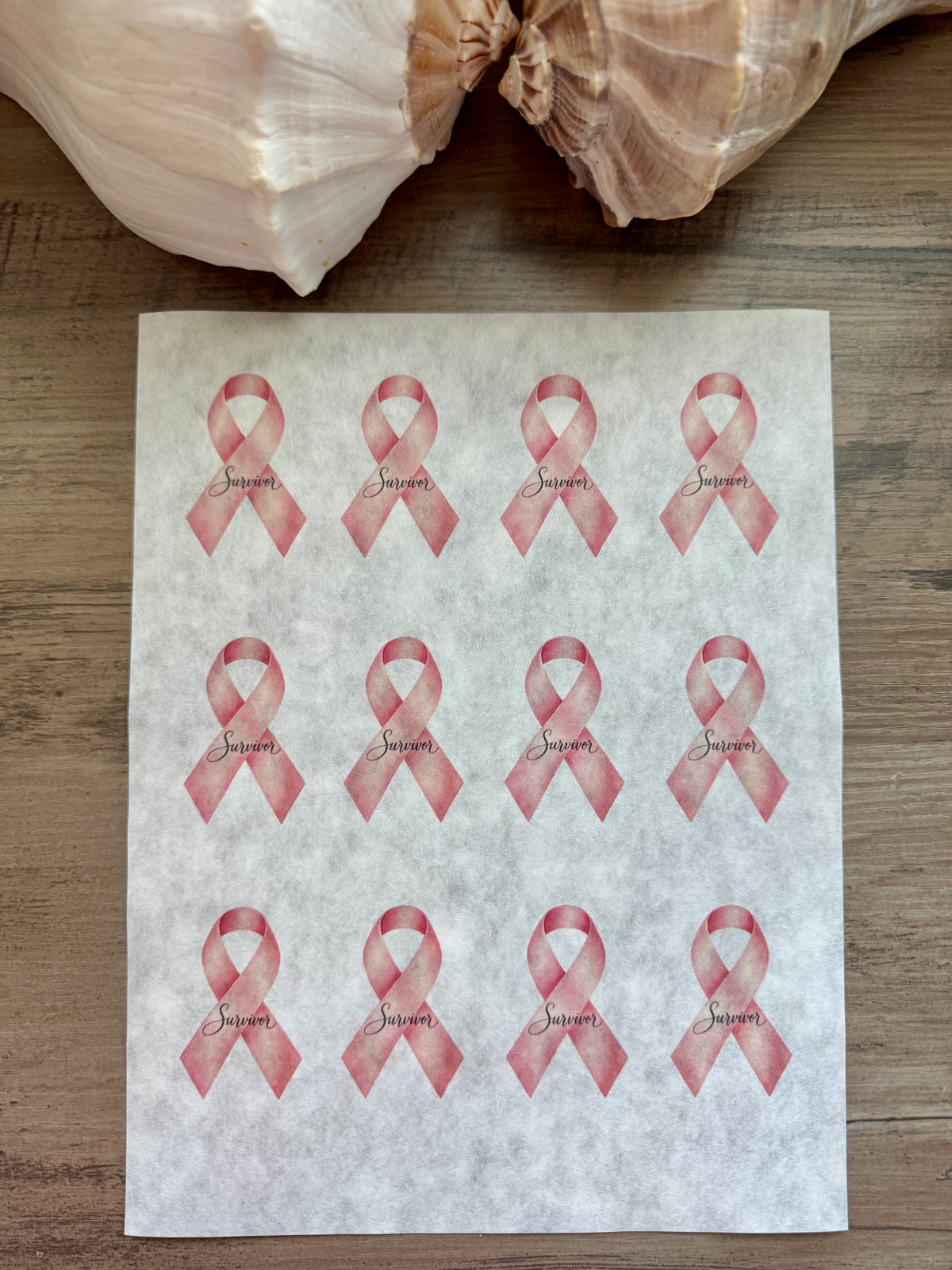 Breast Cancer Awareness Ribbon Decoupage Paper